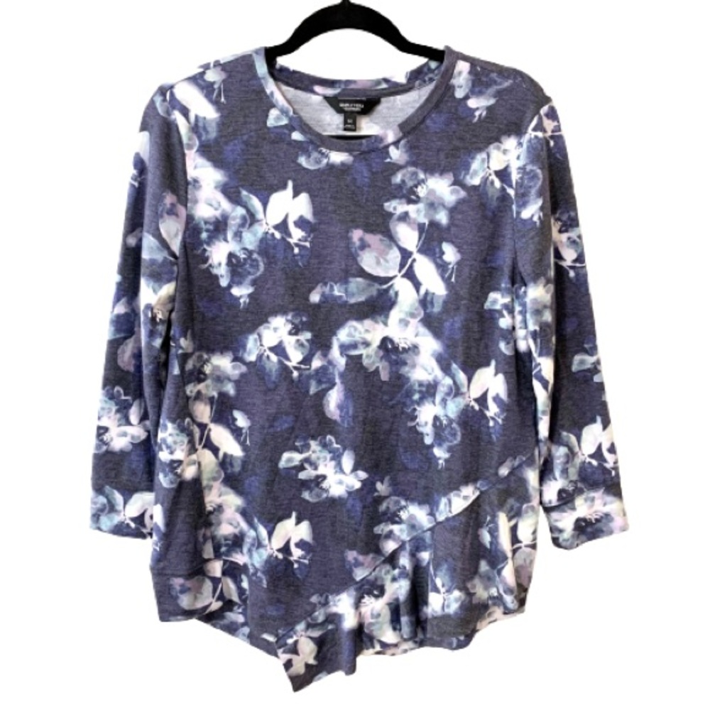 Simply Vera by Vera Wang 3/4 Sleeve Top Purple M